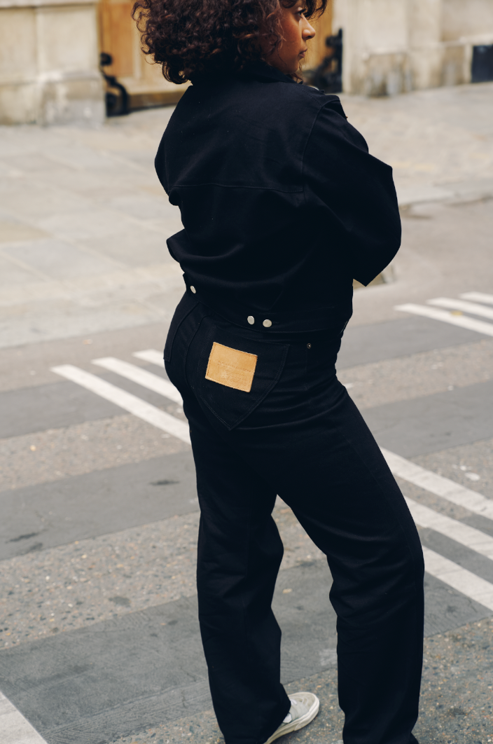 PANTALON EN JEAN DROIT NOIR