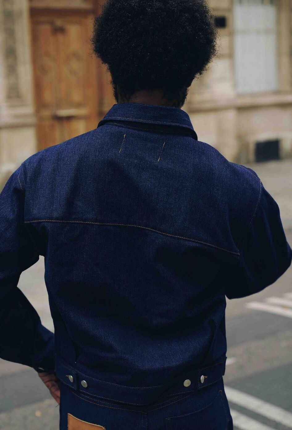 VESTE EN JEAN CROPPED BLEU