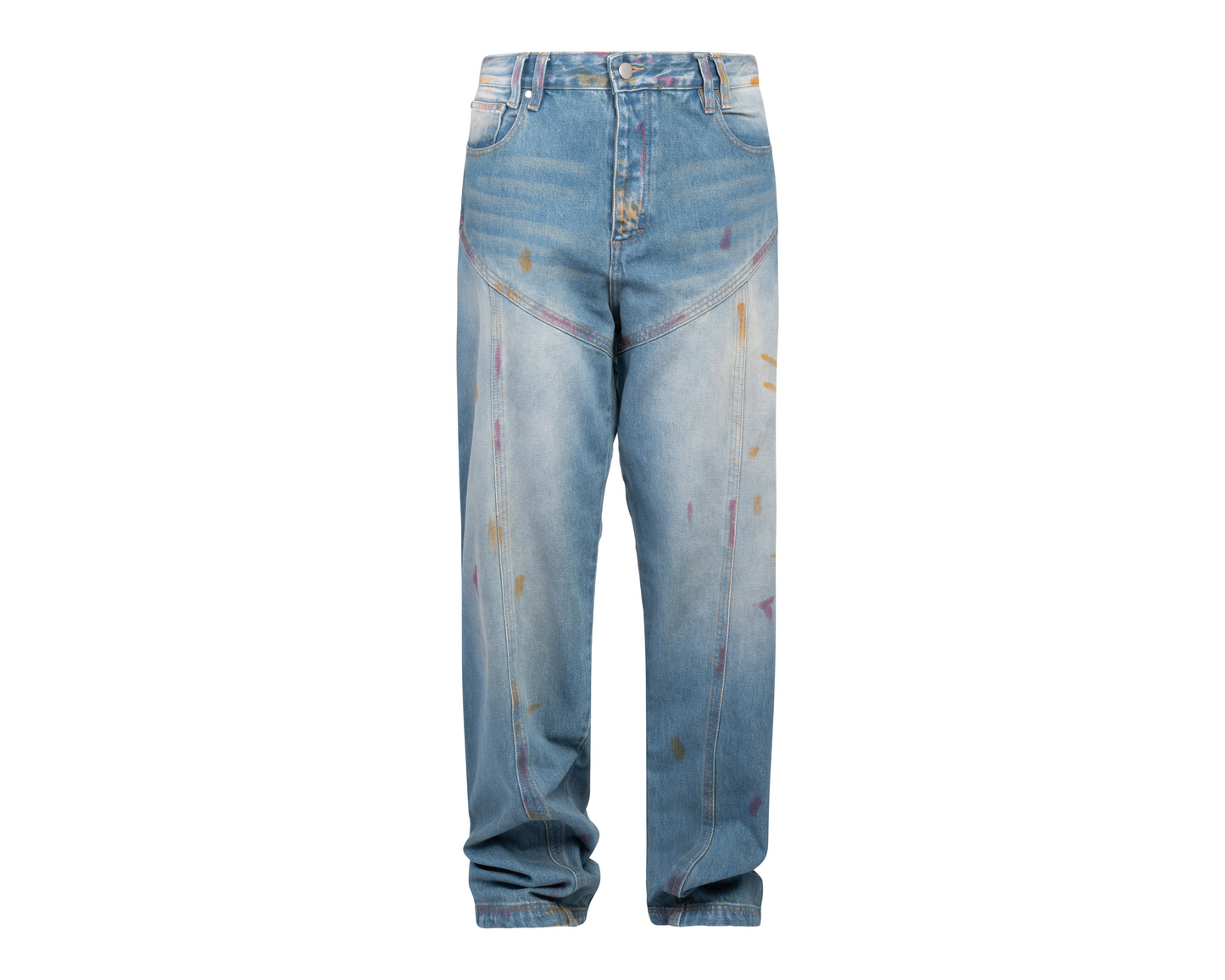 IFRANE BAGGY JEANS - PAINTED DIRTY WASHED JEANS