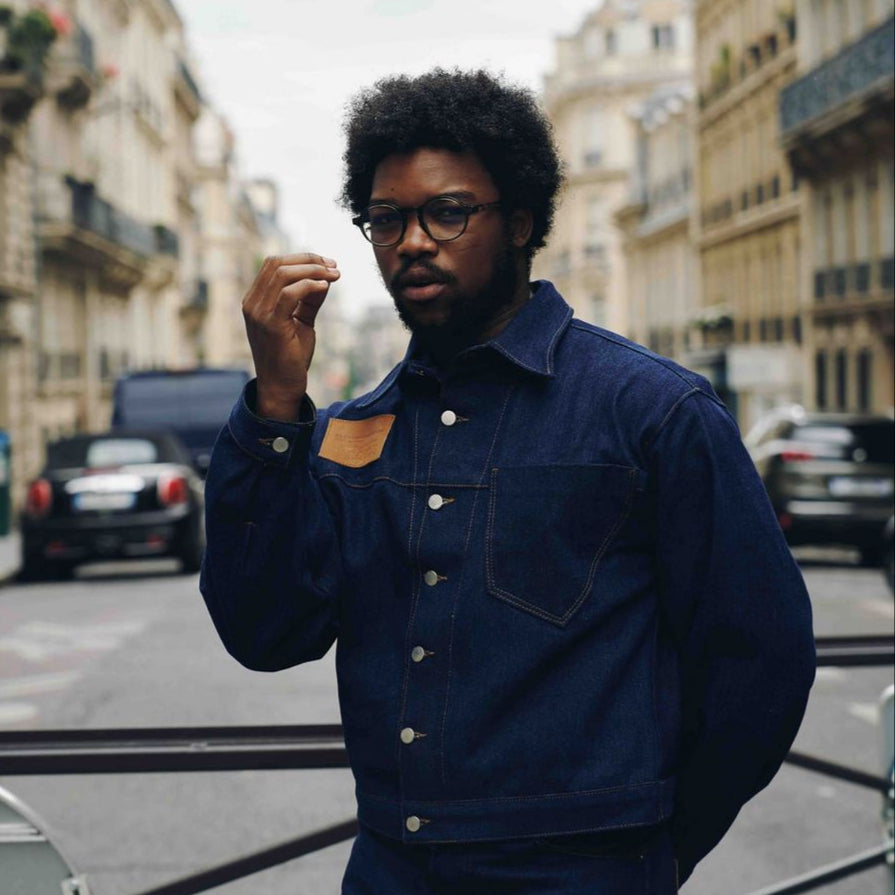 VESTE EN JEAN CROPPED BLEU