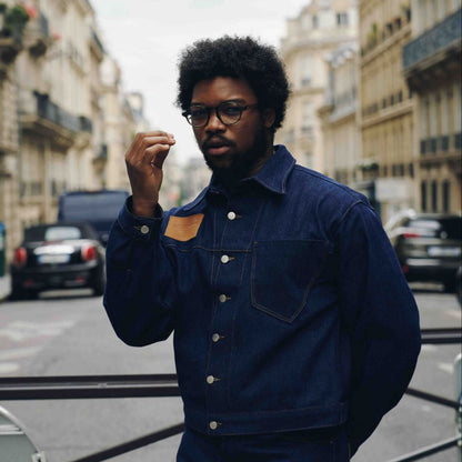 VESTE EN JEAN CROPPED BLEU