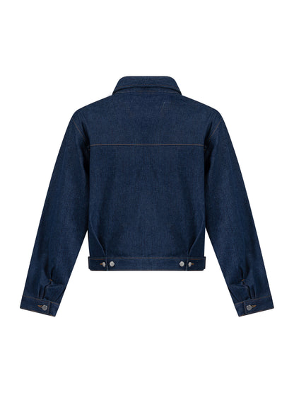 VESTE EN JEAN CROPPED BLEU