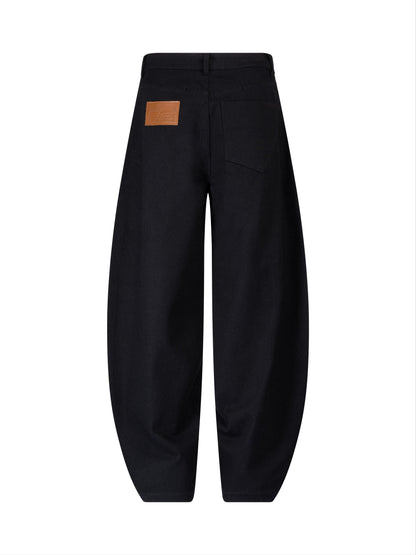 PANTALON EN JEAN BALLON NOIR