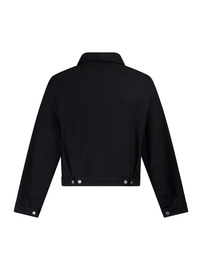VESTE EN JEAN CROPPED NOIR