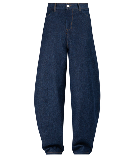 PANTALON EN JEAN BALLON BLEU