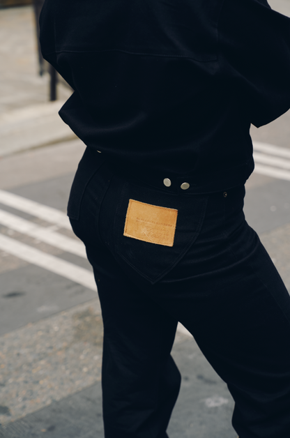PANTALON EN JEAN DROIT NOIR