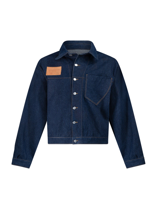VESTE EN JEAN CROPPED BLEU