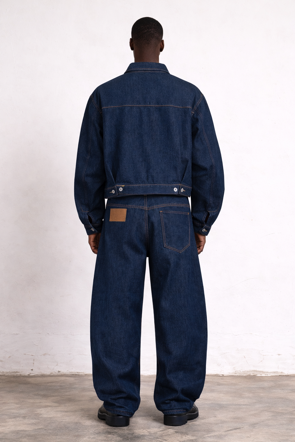 VESTE EN JEAN CROPPED UNISEX BLEU