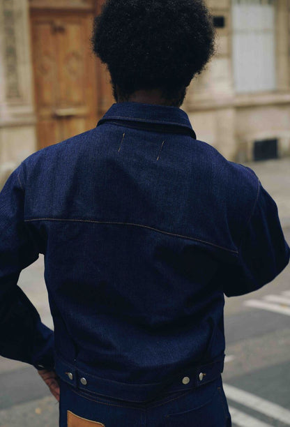 VESTE EN JEAN CROPPED BLEU