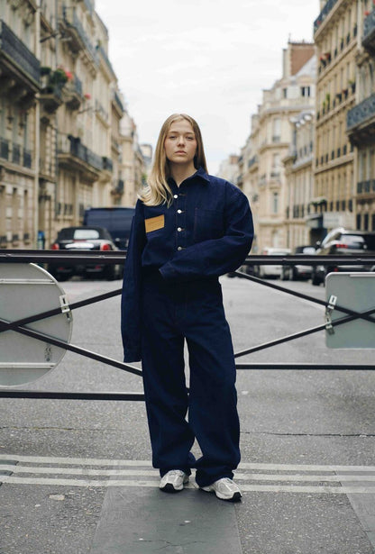 PANTALON EN JEAN DROIT BLEU